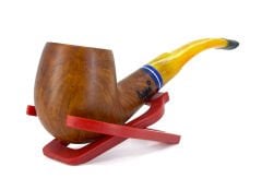 Dapper Bent Apple Briar (Gül Kökü) Pipo 9 mm Filtreli El Yapımı - 2428