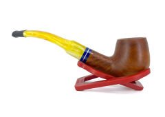 Dapper Bent Apple Briar (Gül Kökü) Pipo 9 mm Filtreli El Yapımı - 2428