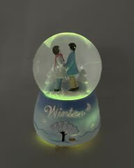 Kar Küresi Işıklı ve Müzikli - Winter Love Kış Aşkı