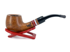 Dapper Bent Apple Briar (Gül Kökü) Pipo 9 mm Filtreli El Yapımı - 2426