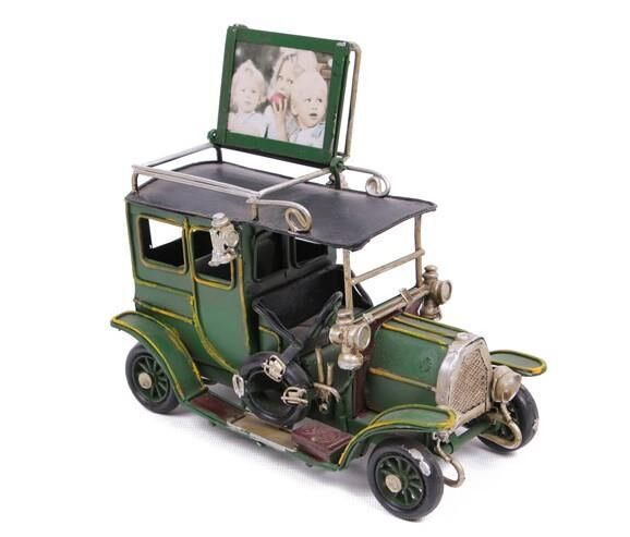 Dekoratif Metal Klasik Araba Çerçeveli Biblo