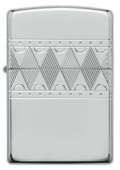 Zippo SS Diamond Pattern - Elmas Deseni Saf Gümüş Çakmak