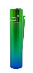 Clipper Özel Kutusunda Metal Çakmak - Yeşil/Mavi Spektrum Mat