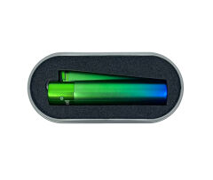 Clipper Özel Kutusunda Metal Çakmak - Yeşil/Mavi Spektrum Mat
