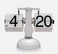 Crownwell Masaüstü Led Işıklı Flip Saat - Beyaz