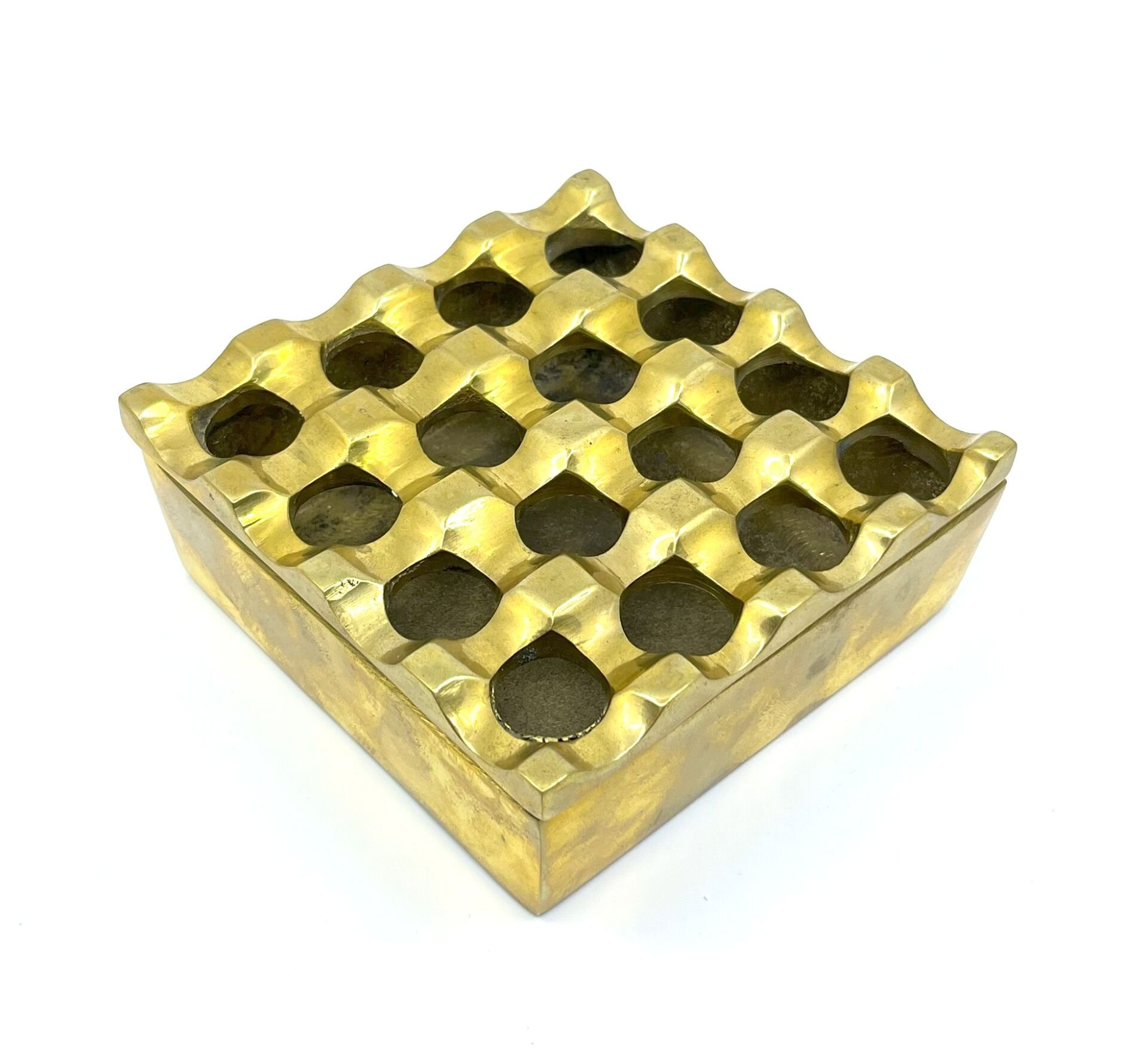 Pirinç Döküm Küllük Kare - 10 cm x 10 cm