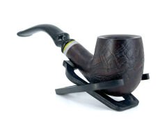 Dapper Bent Apple Briar (Gül Kökü) Pipo 9 mm Filtreli El Yapımı Pipo - 2423