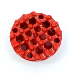 Yuvarlak Metal Küllük - Kırmızı