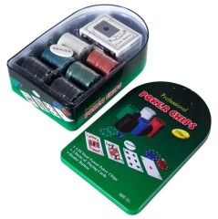 Poker Oyun Seti 120 Parça Metal Kutulu