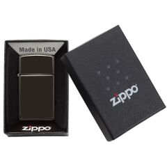 Zippo Slim High Polish Black Çakmak