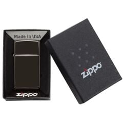 Zippo Slim High Polish Black Çakmak