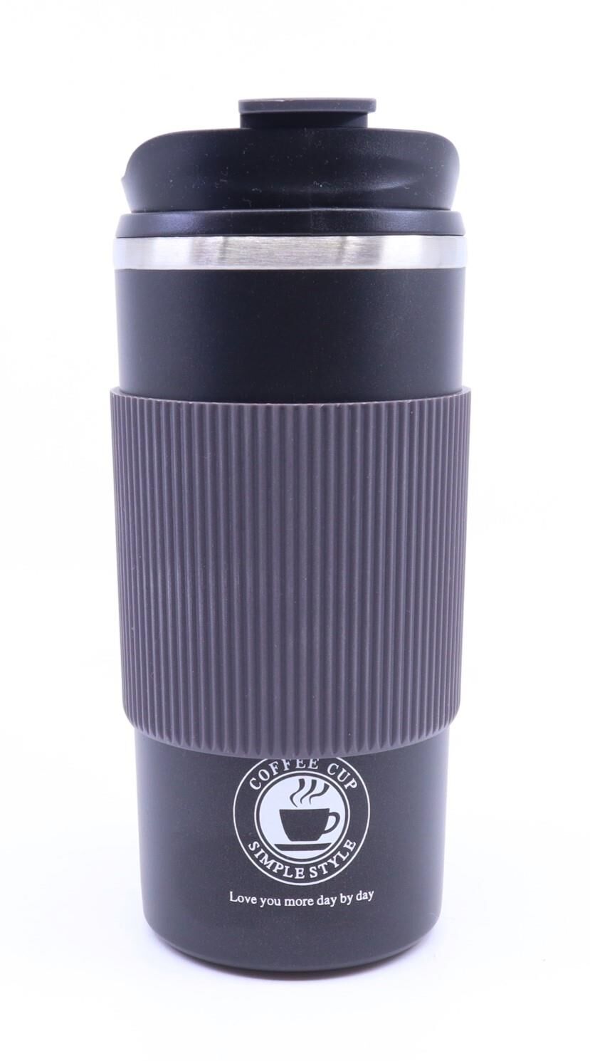 Çift Katmanlı Paslanmaz Çelik Sızdırmaz Termos Bardak 500 Ml Kupa - Siyah
