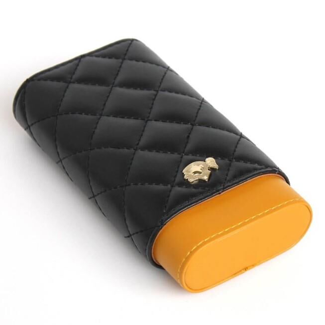 Seyahat Humidor / Puro Saklama Kutusu Sarı-Siyah
