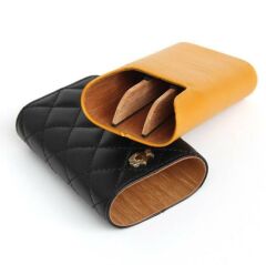 Seyahat Humidor / Puro Saklama Kutusu Sarı-Siyah