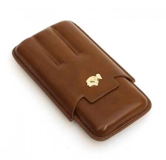 Seyahat Humidor / Puro Saklama Kutusu 3 Bölmeli Kahverengi