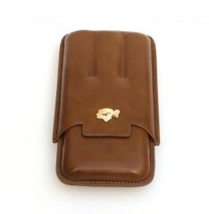 Seyahat Humidor / Puro Saklama Kutusu 3 Bölmeli Kahverengi