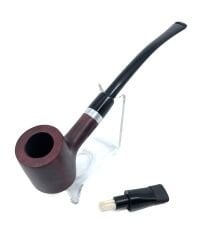 Pipsan 9 mm Filtreli Çift Ağızlıklı Gül Ağacı Okuma Piposu - 3129