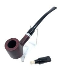 Pipsan 9 mm Filtreli Çift Ağızlıklı Gül Ağacı Okuma Piposu - 3129