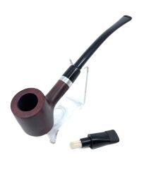 Pipsan 9 mm Filtreli Çift Ağızlıklı Gül Ağacı Okuma Piposu - 3129
