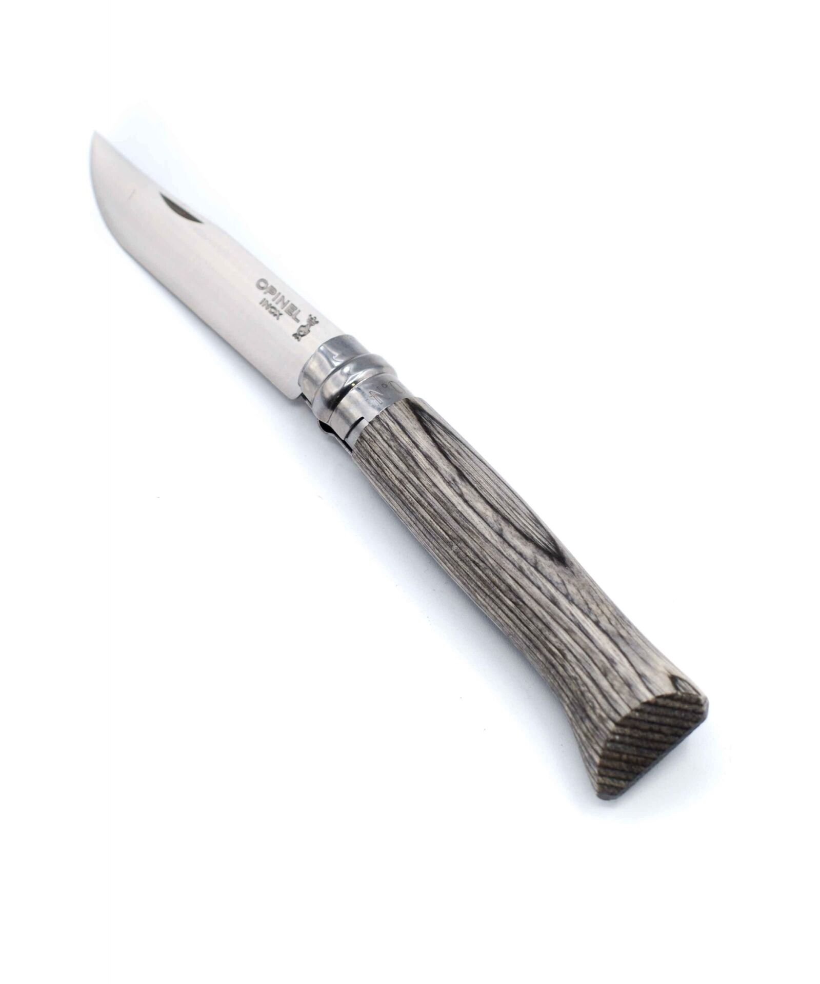 Opinel No.8 Laminated Birch Özel Seri Paslanmaz Bıçak - Gri