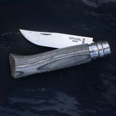 Opinel No.8 Laminated Birch Özel Seri Paslanmaz Bıçak - Gri