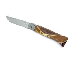 Opinel No.8 Laminated Birch Özel Seri Paslanmaz Bıçak - Kahverengi