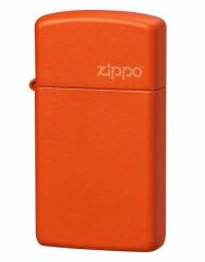 Zippo Logo Design Turuncu Slim Çakmak