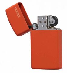 Zippo Logo Design Turuncu Slim Çakmak