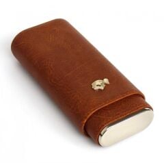 Seyahat Humidor / Puro Saklama Kutusu Açık Kahverengi