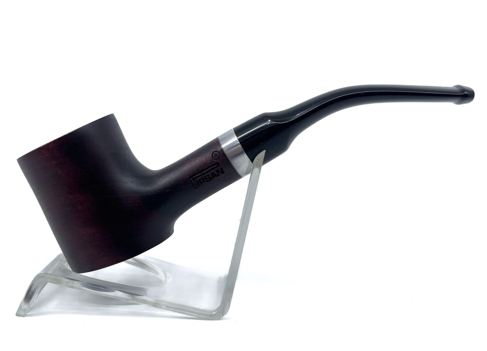 Pipsan Poker Gümüş Renk Bilezik 9mm Filtreli Çift Ağızlıklı Pipo - Vişne