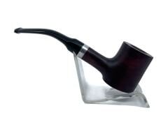 Pipsan Poker Gümüş Renk Bilezik 9mm Filtreli Çift Ağızlıklı Pipo - Vişne