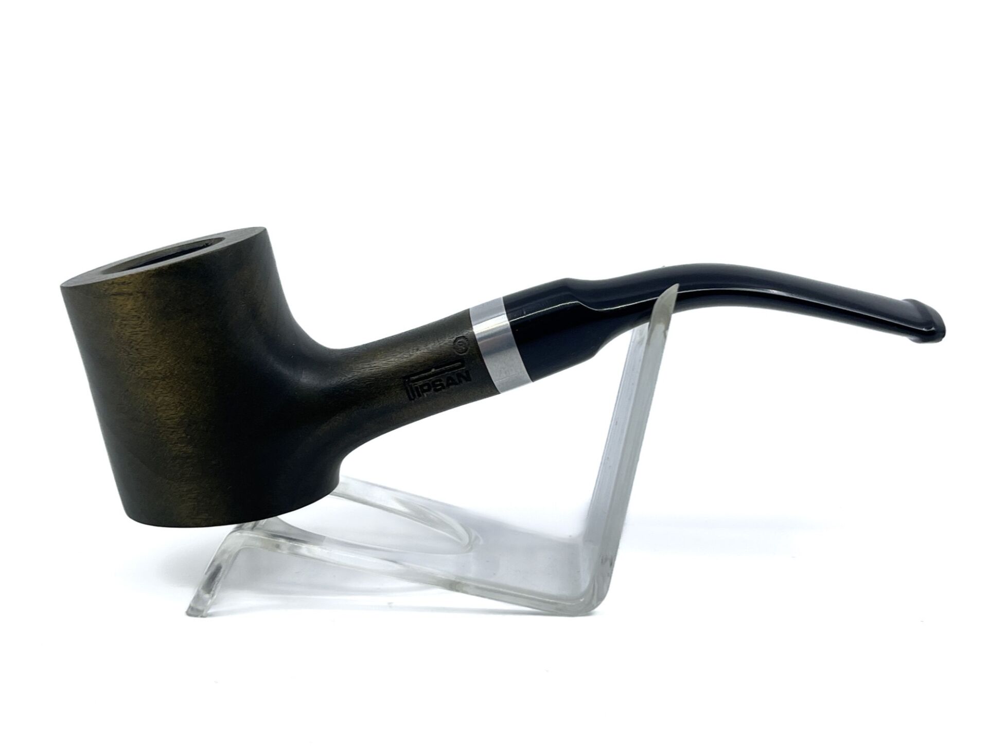 Pipsan Poker Gümüş Renk Bilezik 9mm Filtreli Çift Ağızlıklı Pipo - Yeşil