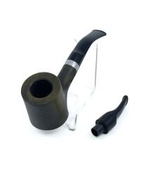 Pipsan Poker Gümüş Renk Bilezik 9mm Filtreli Çift Ağızlıklı Pipo - Yeşil