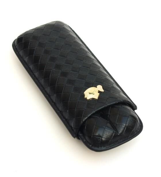 Cohiba Seyahat Humidor / Puro Saklama Kutusu 2 Bölmeli Siyah