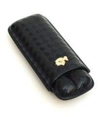 Cohiba Seyahat Humidor / Puro Saklama Kutusu 2 Bölmeli Siyah