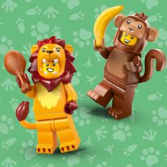 LEGO Minifigures Hayvanlar Seri 28 71051 – 5 Yaş ve Üzeri Çocuklar için Papağan, Aslan ve Sevimli Tavşan Dahil 12 Sürpriz Minifigürden 1'ini İçeren Yaratıcı Oyuncak Yapım Seti, Hediye Fikri