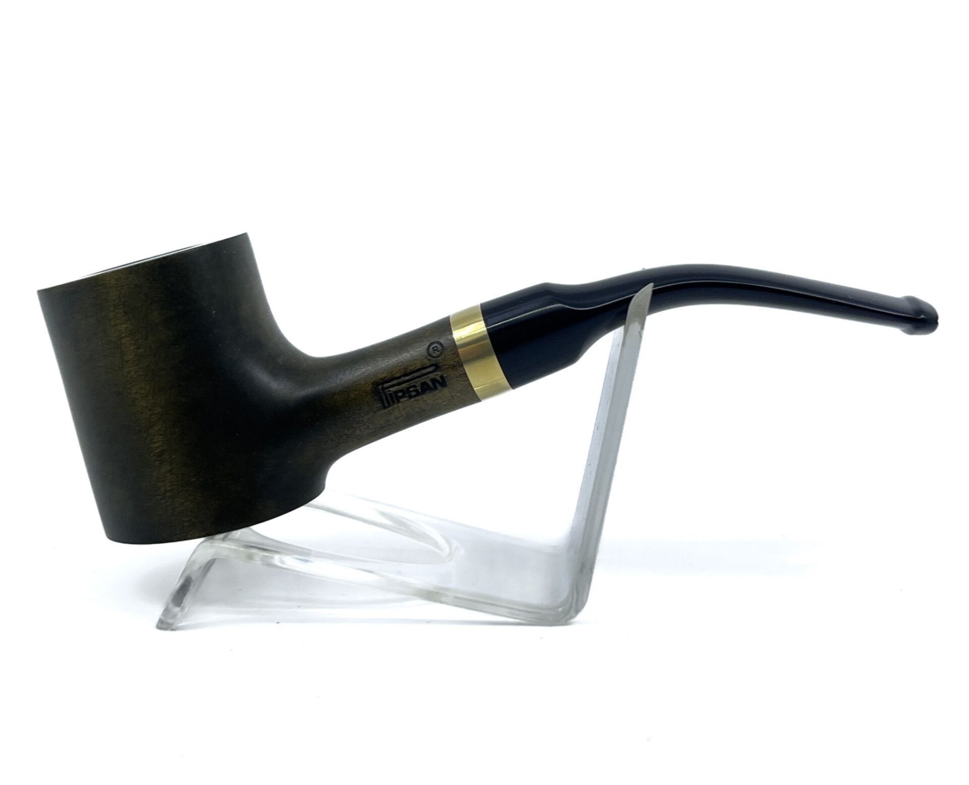 Pipsan Poker Altın Renk Bilezik 9mm Filtreli Çift Ağızlıklı Pipo - Yeşil