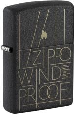 Zippo Black Crackle Windproof Dizayn Çakmak