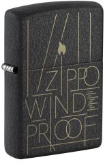 Zippo Black Crackle Windproof Dizayn Çakmak