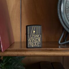 Zippo Black Crackle Windproof Dizayn Çakmak