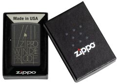 Zippo Black Crackle Windproof Dizayn Çakmak