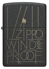 Zippo Black Crackle Windproof Dizayn Çakmak
