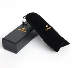 Cohiba Seyahat Humidor / Puro Saklama Kutusu Silindir - Sarı-Siyah