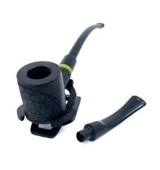 Dapper Churchwarden (Okuma) Piposu 9 mm Filtreli Gül Kökü - Siyah 3768