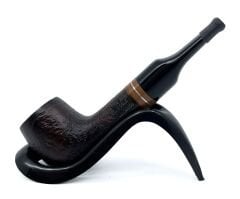 Pipsan İşlemeli El Yapımı Gül Kökü (Briar) Mini Pipo 9mm Filtreli - Model No: 14