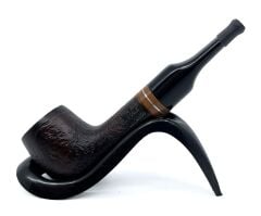 Pipsan İşlemeli El Yapımı Gül Kökü (Briar) Mini Pipo 9mm Filtreli - Model No: 14