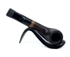Pipsan İşlemeli El Yapımı Gül Kökü (Briar) Mini Pipo 9mm Filtreli - Model No: 14