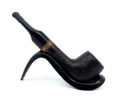 Pipsan İşlemeli El Yapımı Gül Kökü (Briar) Mini Pipo 9mm Filtreli - Model No: 14