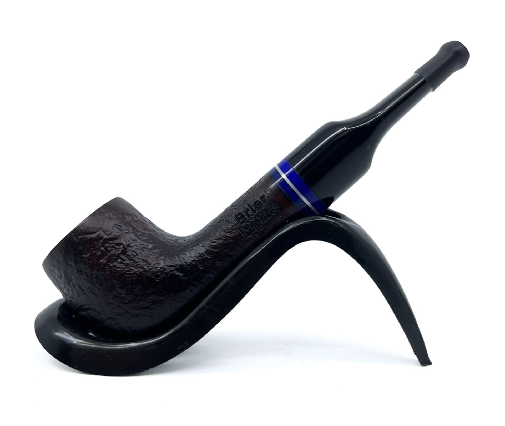 Pipsan İşlemeli El Yapımı Gül Kökü (Briar) Mini Pipo 9mm Filtreli - Model No: 15