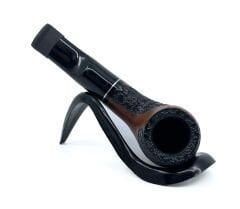 Pipsan İşlemeli El Yapımı Gül Kökü (Briar) Mini Pipo 9mm Filtreli - Model No: 16